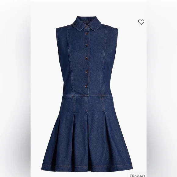REFORMATION women’s ARELLA DENIM MINI DRESS NWT size 4, 10, 12 - Picture 3 of 16